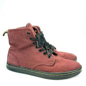Dr. Martens Airwair Shoreditch Women's Combat Canvas Lace Up Boots Sz US 8 EU 39